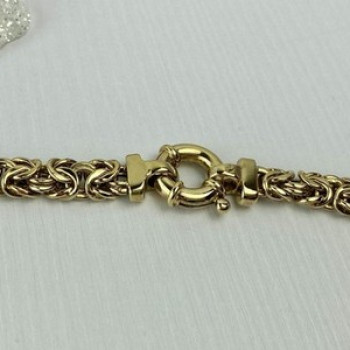 925 Sterling Silver Gold Plated Necklace Italy