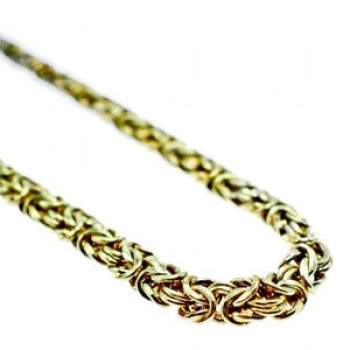 925 Sterling Silver Gold Plated Necklace Italy