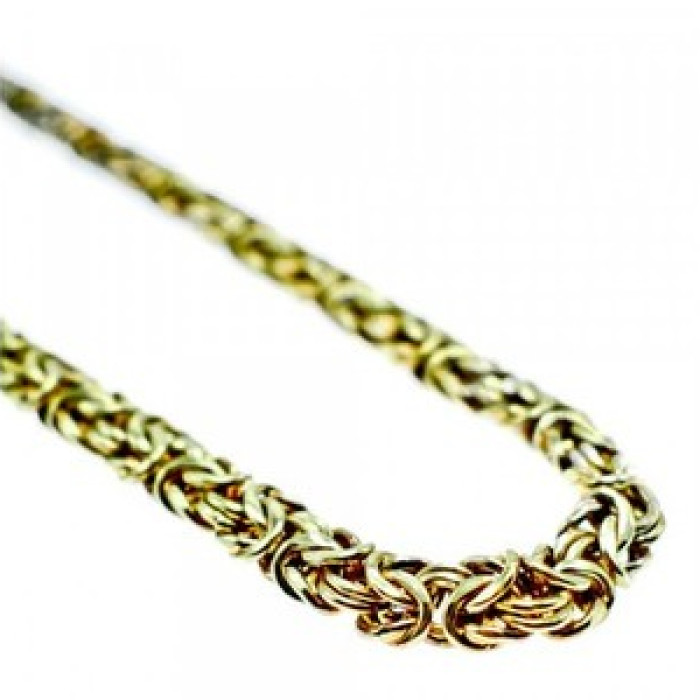 925 Sterling Silver Gold Plated Necklace Italy
