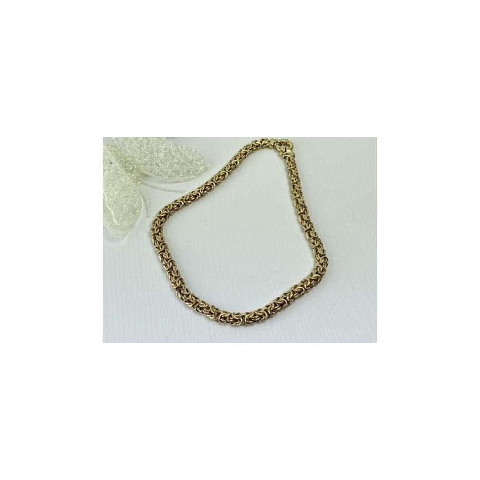 925 Sterling Silver Gold Plated Necklace Italy