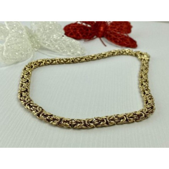 925 Sterling Silver Gold Plated Necklace Italy