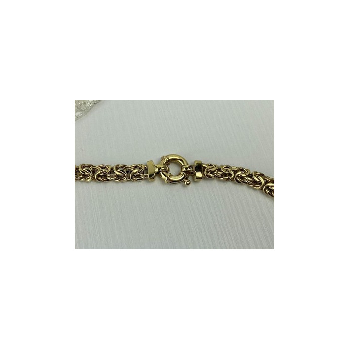 925 Sterling Silver Gold Plated Necklace Italy