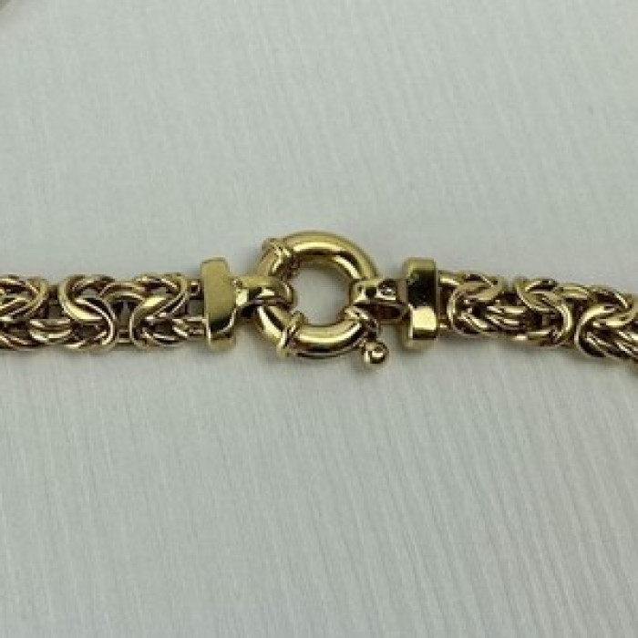 925 Sterling Silver Gold Plated Necklace Italy