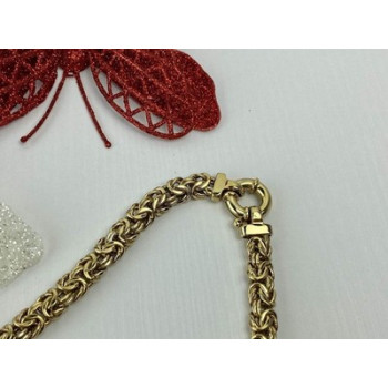 925 Sterling Silver Gold Plated Necklace Italy