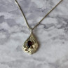 925 Sterling Silver Garnet Chain With Pendant Italy