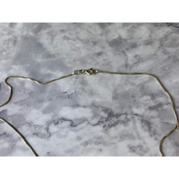 925 Sterling Silver Garnet Chain with Pendant Italy