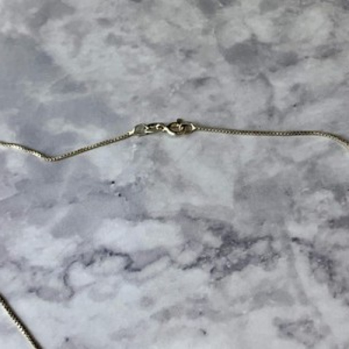 925 Sterling Silver Garnet Chain With Pendant Italy