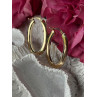 Italy 14K Yellow Gold Earrings Length 1.30 inch