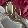 Italy 14K Yellow Gold Earrings Length 1.30 Inch