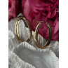 Italy 14K Yellow Gold Earrings Length 1.30 inch