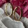 Italy 14K Yellow Gold Earrings Length 1.30 Inch