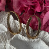 Italy 14K Yellow Gold Earrings Length 1.30 Inch