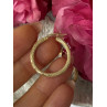 Italy 14K Yellow Gold Hoop Earrings Length 1 inch