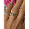 14K Yellow Gold Emerald & Diamond Ring Size 7
