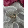 14K Yellow Gold Emerald & Diamond Ring Size 7