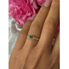 14K Yellow Gold Emerald & Diamond Ring Size 7