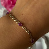 14K Yellow Gold Ruby Bracelet Length 7