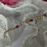 14K Yellow Gold Ruby Bracelet Length 7