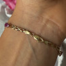 14K Yellow Gold Ruby Bracelet Length 7