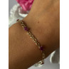 14K Yellow Gold Ruby Bracelet Length 7