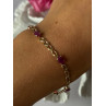 14K Yellow Gold Ruby Bracelet Length 7