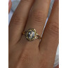 925 Sterling Silver Gold Plated Virgin Mary Ring Size 9