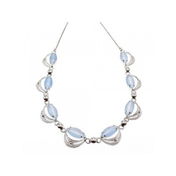 925 Sterling Silver Moonstone Necklace