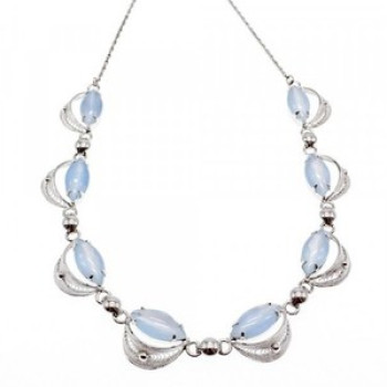 925 Sterling Silver Moonstone Necklace