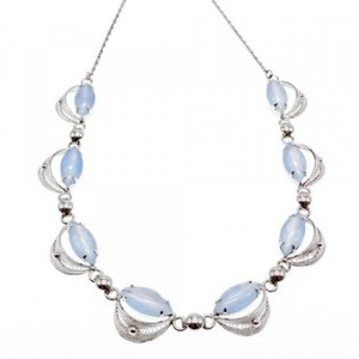 925 Sterling Silver Moonstone Necklace