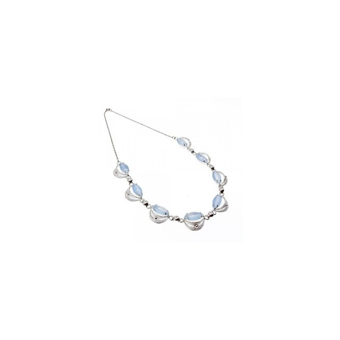 925 Sterling Silver Moonstone Necklace