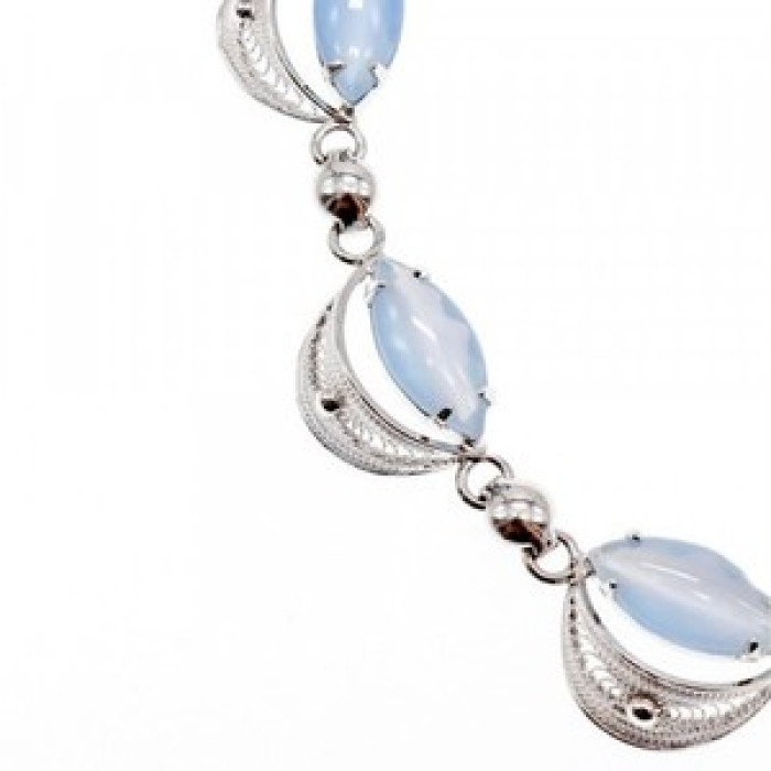 925 Sterling Silver Moonstone Necklace