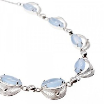 925 Sterling Silver Moonstone Necklace