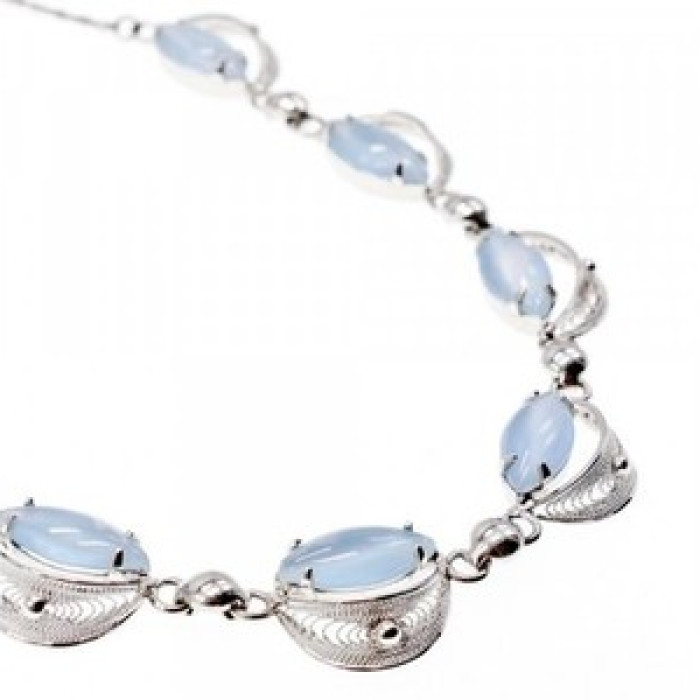 925 Sterling Silver Moonstone Necklace