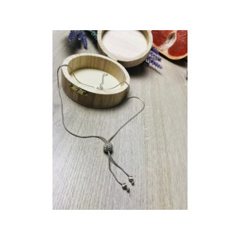 925 Sterling Silver CZ Chain with Charm