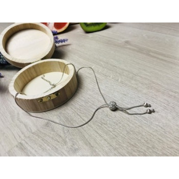 925 Sterling Silver CZ Chain with Charm