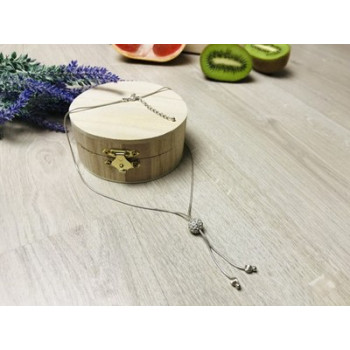 925 Sterling Silver CZ Chain with Charm