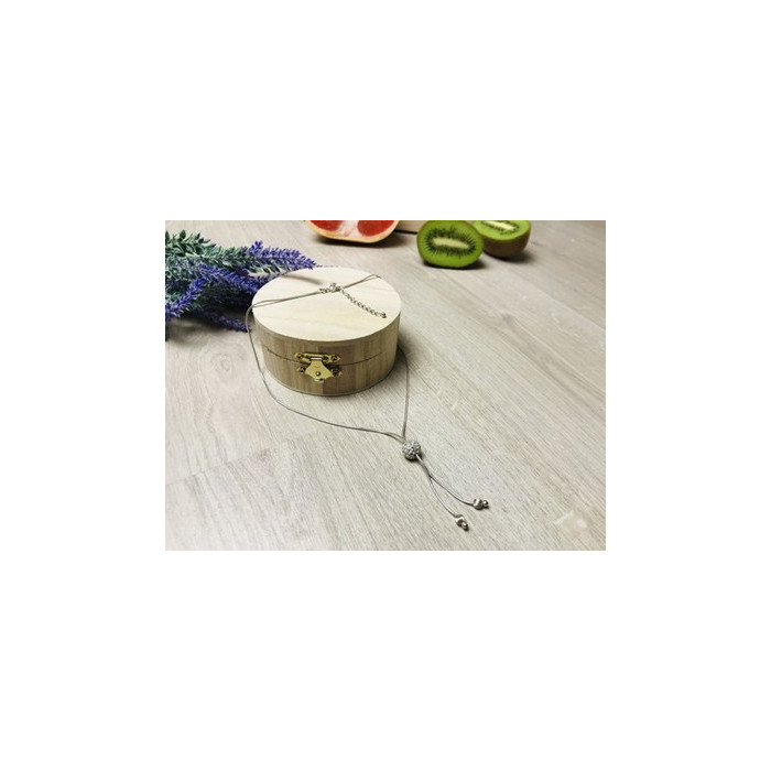 925 Sterling Silver CZ Chain with Charm