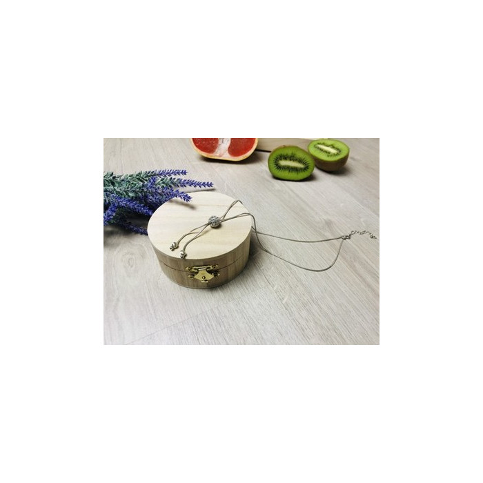 925 Sterling Silver CZ Chain with Charm