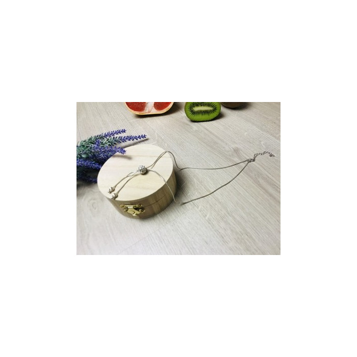 925 Sterling Silver CZ Chain with Charm