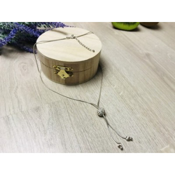 925 Sterling Silver CZ Chain with Charm