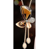Necklace with Yellow Jewelry Glass & CZ 