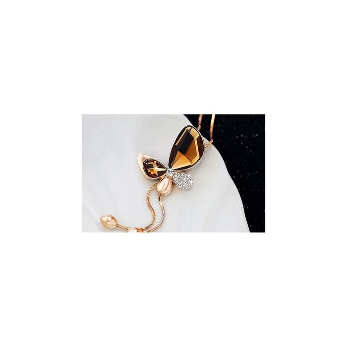 Necklace with Yellow Jewelry Glass & CZ 