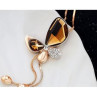 Necklace with Yellow Jewelry Glass & CZ 