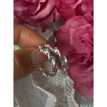 Elegant Design 925 Sterling Silver Hoop Earrings