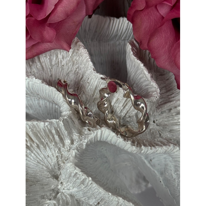 Elegant Design 925 Sterling Silver Hoop Earrings