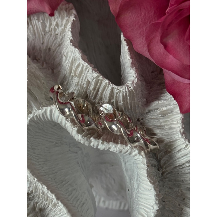 Elegant Design 925 Sterling Silver Hoop Earrings