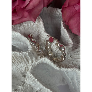 Elegant Design 925 Sterling Silver Hoop Earrings