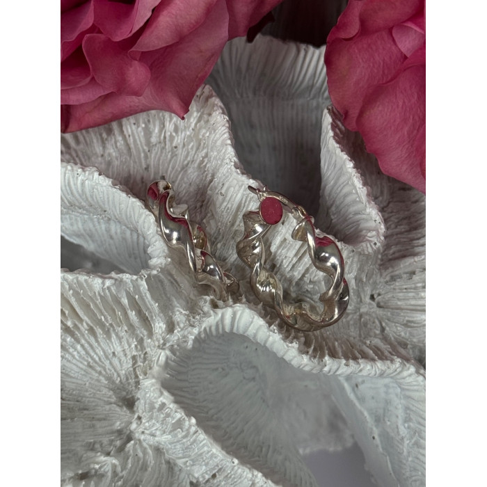 Elegant Design 925 Sterling Silver Hoop Earrings