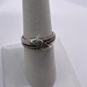 Vintage 925 Sterling Silver Colorless Sapphire Ring Size 7