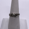 Vintage 925 Sterling Silver Colorless Sapphire Ring Size 7